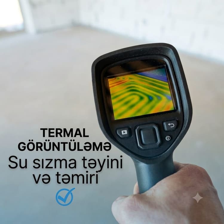 Termoqrafiya — FLIR termovizoru ilə gizli su sızıntısının axtarışı